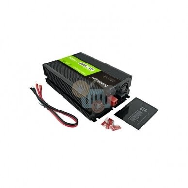 Įtampos keitiklis Green Cell su LCD ekranu, iš 12V į 220V 2000W/4000W + USB, Grynas sinusas 2 Įtampos keitiklis Green Cell su LCD ekranu, iš 12V į 220V 2000W/4000W + USB, Grynas sinusas 2