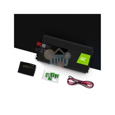 Įtampos keitiklis Green Cell INV11, iš 12V į 220V 2000W/4000W + USB, Grynas sinusas 3 Įtampos keitiklis Green Cell INV11, iš 12V į 220V 2000W/4000W + USB, Grynas sinusas 3