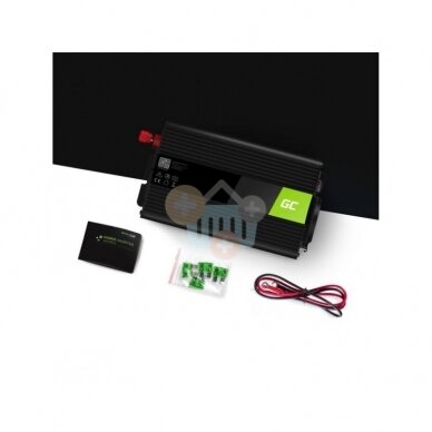 Įtampos keitiklis Green Cell INV09, iš 12V į 220V 1000W/2000W + USB, Grynas sinusas 2