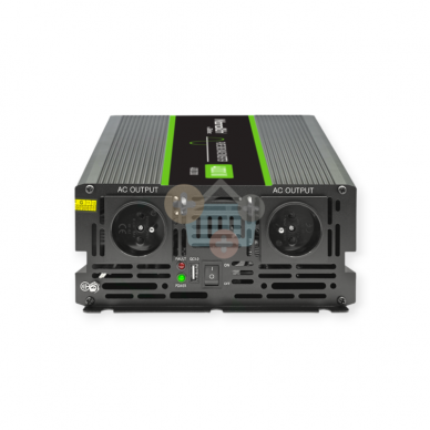 Įtampos keitiklis QOLTEC 51935 iš 12V į 220V 2000W/4000W + USB, Grynas sinusas 2 Įtampos keitiklis QOLTEC 51935 iš 12V į 220V 2000W/4000W + USB, Grynas sinusas 2