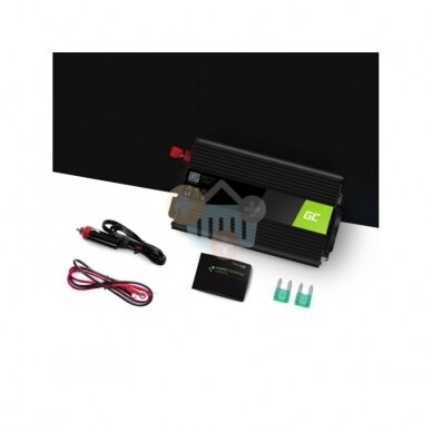 Įtampos keitiklis Green Cell INV12, iš 12V į 220V 3000W/6000W + USB, Modifikuotas sinusas 1