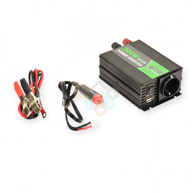 Įtampos keitiklis iš 12V į 220V 300W/600W + USB, Modifikuotas sinusas, Power Plant 2 Įtampos keitiklis iš 12V į 220V 300W/600W + USB, Modifikuotas sinusas, Power Plant 2