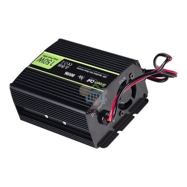 Įtampos keitiklis Green Cell INV06, iš 12V į 220V 150W/300W + USB, Modifikuotas sinusas 3