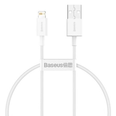 Kabelis Baseus Superior USB -> Lightning, 2.4A, 0.25m, baltas (CALYS-02) +++ TOP Komfortas