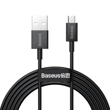 Kabelis Baseus Superior USB -> Micro USB, 2A, 1m, juodas (CAMYS-01) +++ TOP Komfortas