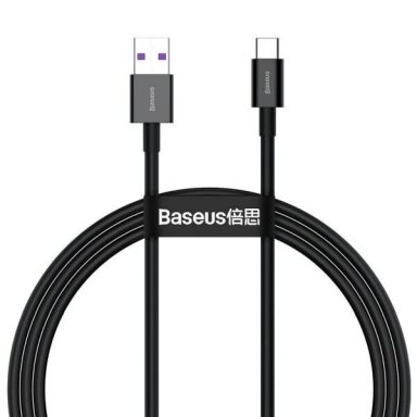 Kabelis Baseus Superior USB -> Type C, 66W, 2m, juodas (CATYS-A01) +++ TOP Komfortas