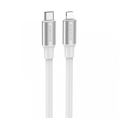 Kabelis Borofone Type C -> Lightning PD, 20W, 1m, baltas