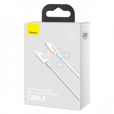 Kabelis Baseus Superior Type C -> Lightning PD, 20W, 0.25m, baltas (CATLYS-02) +++ TOP Komfortas 3