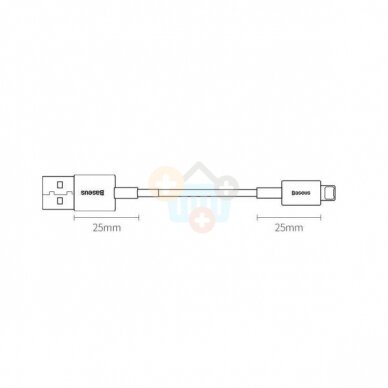 Kabelis Baseus Superior USB -> Lightning, 2.4A, 0.25m, baltas (CALYS-02) +++ TOP Komfortas 4 Kabelis Baseus Superior USB -> Lightning, 2.4A, 0.25m, baltas (CALYS-02) +++ TOP Komfortas 4
