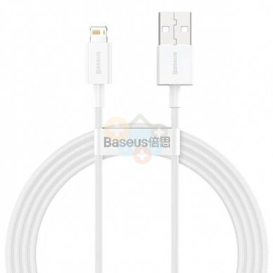 Kabelis Baseus Superior USB -> Lightning, 2.4A, 1.5m, baltas (CALYS-B02) +++ TOP Komfortas