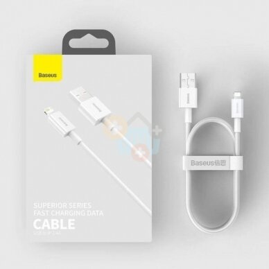 Kabelis Baseus Superior USB -> Lightning, 2.4A, 1.5m, baltas (CALYS-B02) +++ TOP Komfortas 5 Kabelis Baseus Superior USB -> Lightning, 2.4A, 1.5m, baltas (CALYS-B02) +++ TOP Komfortas 5