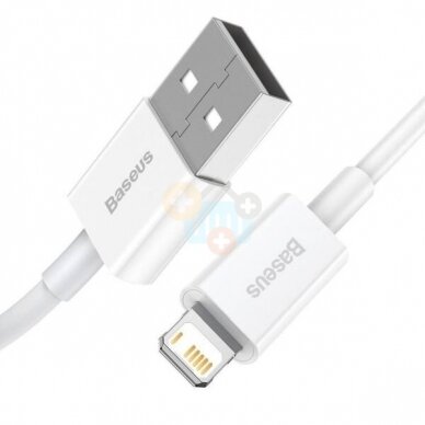 Kabelis Baseus Superior USB -> Lightning, 2.4A, 1.5m, baltas (CALYS-B02) +++ TOP Komfortas 1