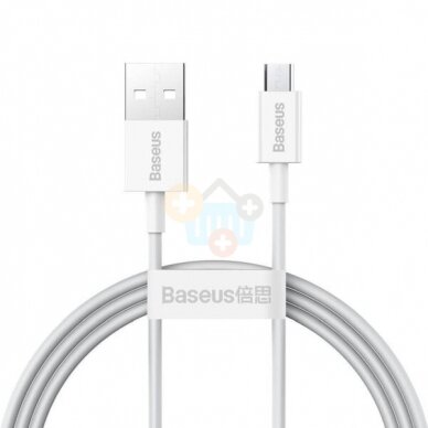 Kabelis Baseus Superior USB -> Micro USB, 2A, 2m, baltas (CAMYS-A02) +++ TOP Komfortas