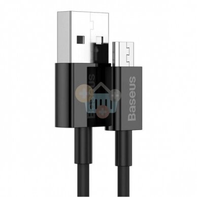 Kabelis Baseus Superior USB -> Micro USB, 2A, 1m, juodas (CAMYS-01) +++ TOP Komfortas 1 Kabelis Baseus Superior USB -> Micro USB, 2A, 1m, juodas (CAMYS-01) +++ TOP Komfortas 1
