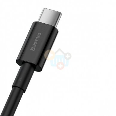 Kabelis Baseus Superior USB -> Type C, 66W, 1m, juodas (CATYS-01) +++ TOP Komfortas 2 Kabelis Baseus Superior USB -> Type C, 66W, 1m, juodas (CATYS-01) +++ TOP Komfortas 2
