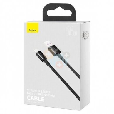 Kabelis Baseus Superior USB -> Type C, 66W, 1m, juodas (CATYS-01) +++ TOP Komfortas 3 Kabelis Baseus Superior USB -> Type C, 66W, 1m, juodas (CATYS-01) +++ TOP Komfortas 3