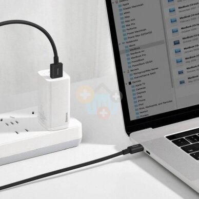 Kabelis Baseus Superior USB -> Type C, 66W, 1m, juodas (CATYS-01) +++ TOP Komfortas 4 Kabelis Baseus Superior USB -> Type C, 66W, 1m, juodas (CATYS-01) +++ TOP Komfortas 4