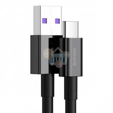 Kabelis Baseus Superior USB -> Type C, 66W, 1m, juodas (CATYS-01) +++ TOP Komfortas 1 Kabelis Baseus Superior USB -> Type C, 66W, 1m, juodas (CATYS-01) +++ TOP Komfortas 1