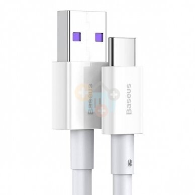 Kabelis Baseus Superior USB -> Type C, 66W, 2m, baltas (CATYS-A02) +++ TOP Komfortas 1 Kabelis Baseus Superior USB -> Type C, 66W, 2m, baltas (CATYS-A02) +++ TOP Komfortas 1