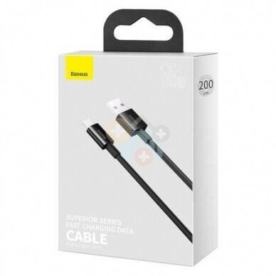 Kabelis Baseus Superior USB -> Type C, 66W, 2m, juodas (CATYS-A01) +++ TOP Komfortas 3 Kabelis Baseus Superior USB -> Type C, 66W, 2m, juodas (CATYS-A01) +++ TOP Komfortas 3