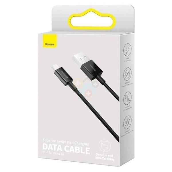 Kabelis Baseus Superior USB -> Micro USB, 2A, 1m, juodas (CAMYS-01) +++ TOP Komfortas 2 Kabelis Baseus Superior USB -> Micro USB, 2A, 1m, juodas (CAMYS-01) +++ TOP Komfortas 2