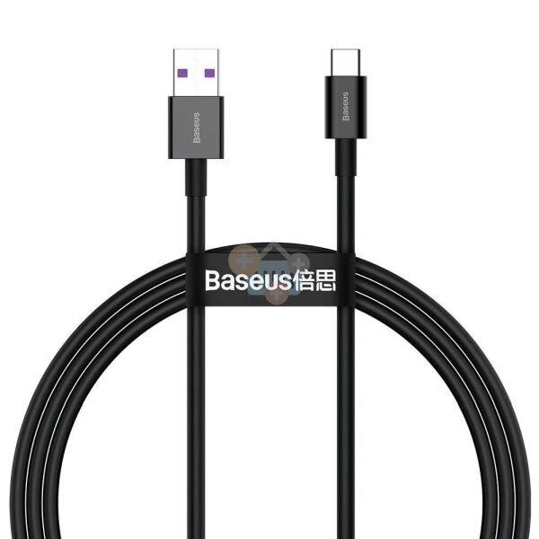 Kabelis Baseus Superior USB -> Type C, 66W, 1m, juodas (CATYS-01) +++ TOP Komfortas Kabelis Baseus Superior USB -> Type C, 66W, 1m, juodas (CATYS-01) +++ TOP Komfortas