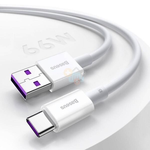 Kabelis Baseus Superior USB -> Type C, 66W, 2m, baltas (CATYS-A02) +++ TOP Komfortas Kabelis Baseus Superior USB -> Type C, 66W, 2m, baltas (CATYS-A02) +++ TOP Komfortas