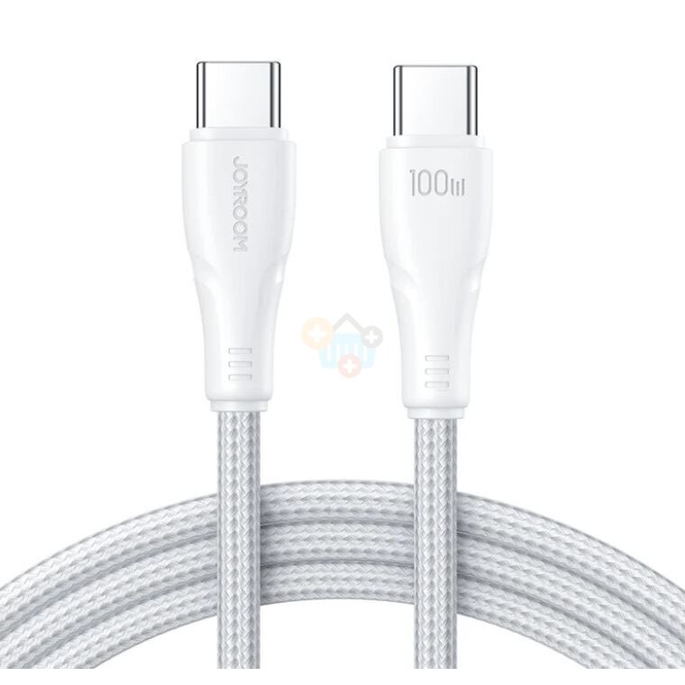 Kabelis Joyroom Type C -> Type C, 100W, 1.2m, baltas S-CC100A11 Kabelis Joyroom Type C -> Type C, 100W, 1.2m, baltas S-CC100A11