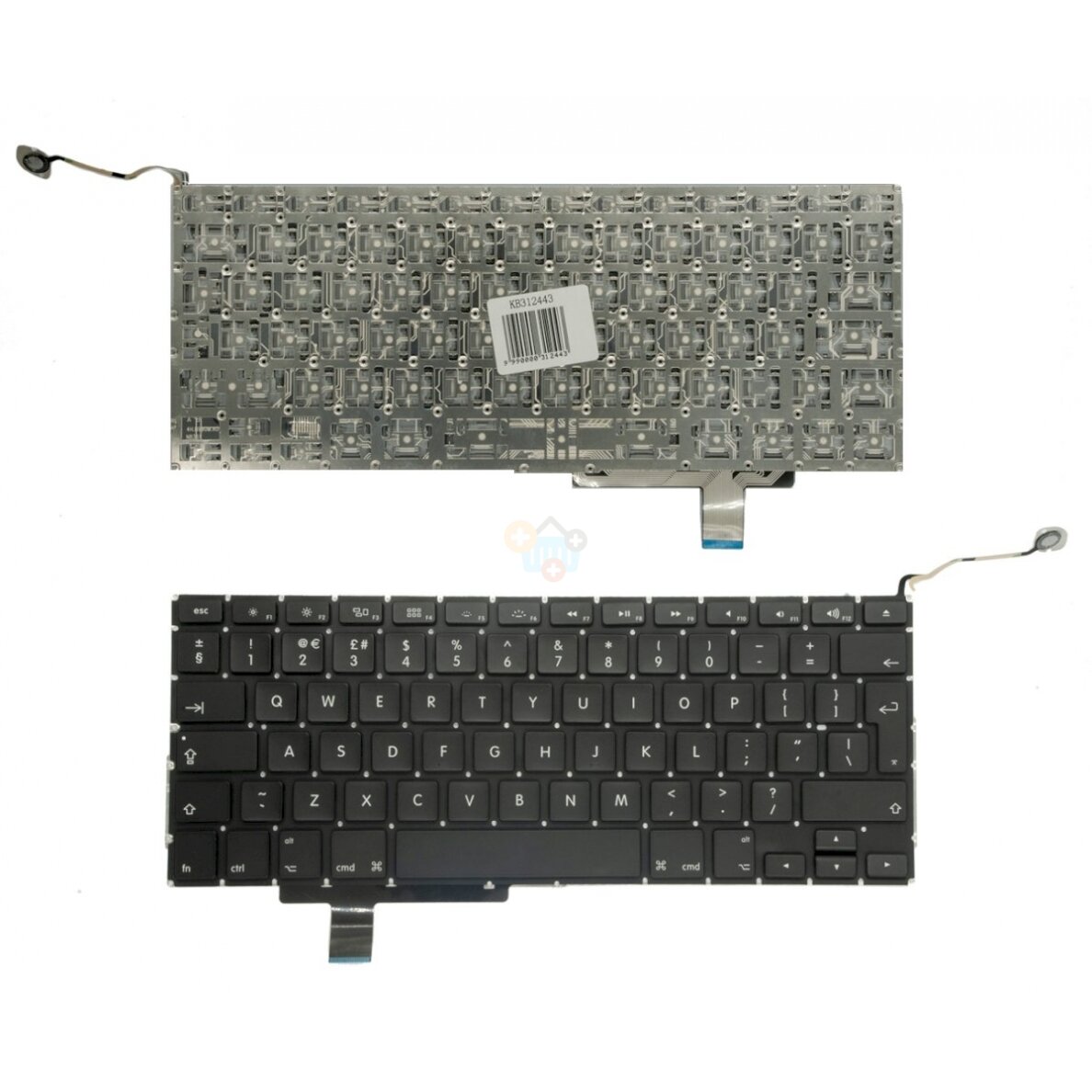Nešiojamo kompiuterio klaviatūra APPLE MacBook Pro 17" A1297, UK Nešiojamo kompiuterio klaviatūra APPLE MacBook Pro 17" A1297, UK