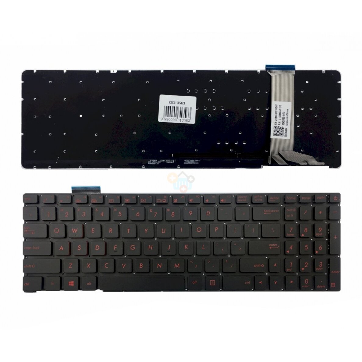 Klaviatūra ASUS: G551, G551J, G552 su pašvietimu Klaviatūra ASUS: G551, G551J, G552 su pašvietimu
