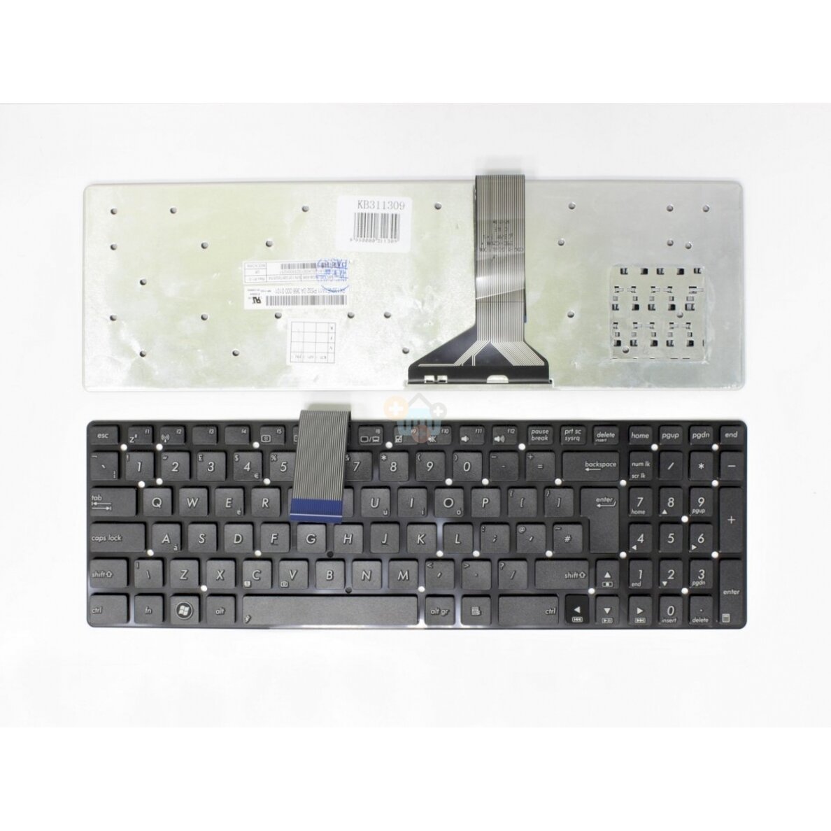 Klaviatūra ASUS: K55, K55A, K55V, K55M, K55X, UK Klaviatūra ASUS: K55, K55A, K55V, K55M, K55X, UK
