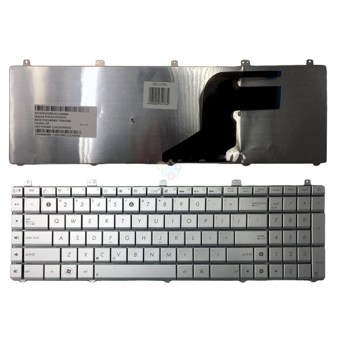 Klaviatūra ASUS N55 N55SL (sidabrinė) Klaviatūra ASUS N55 N55SL (sidabrinė)