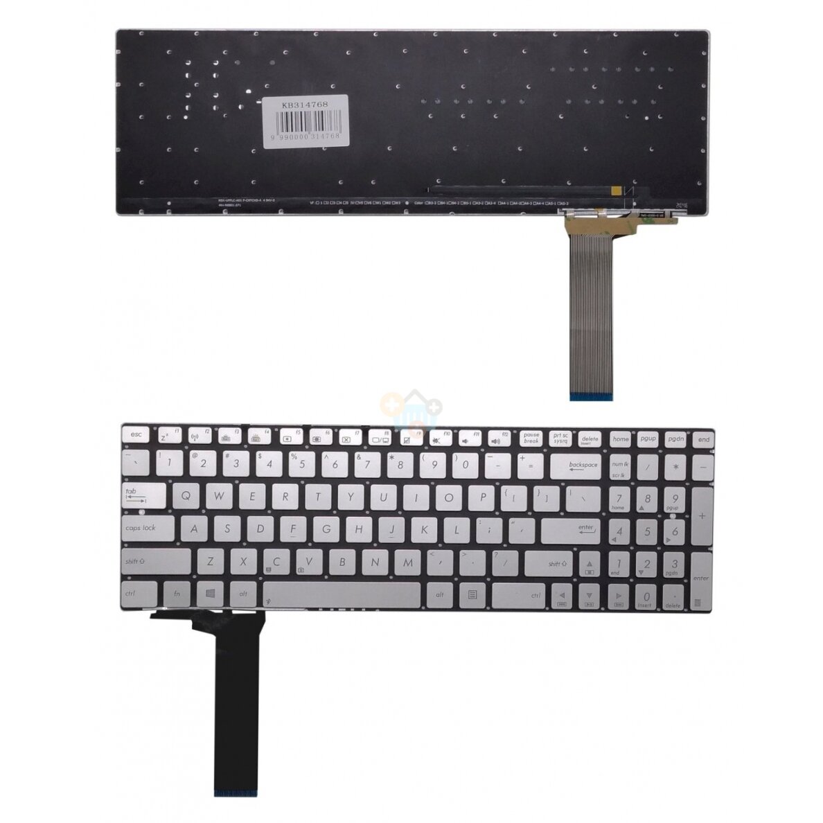 Klaviatūra ASUS N550J, US (sidabrinė) Klaviatūra ASUS N550J, US (sidabrinė)