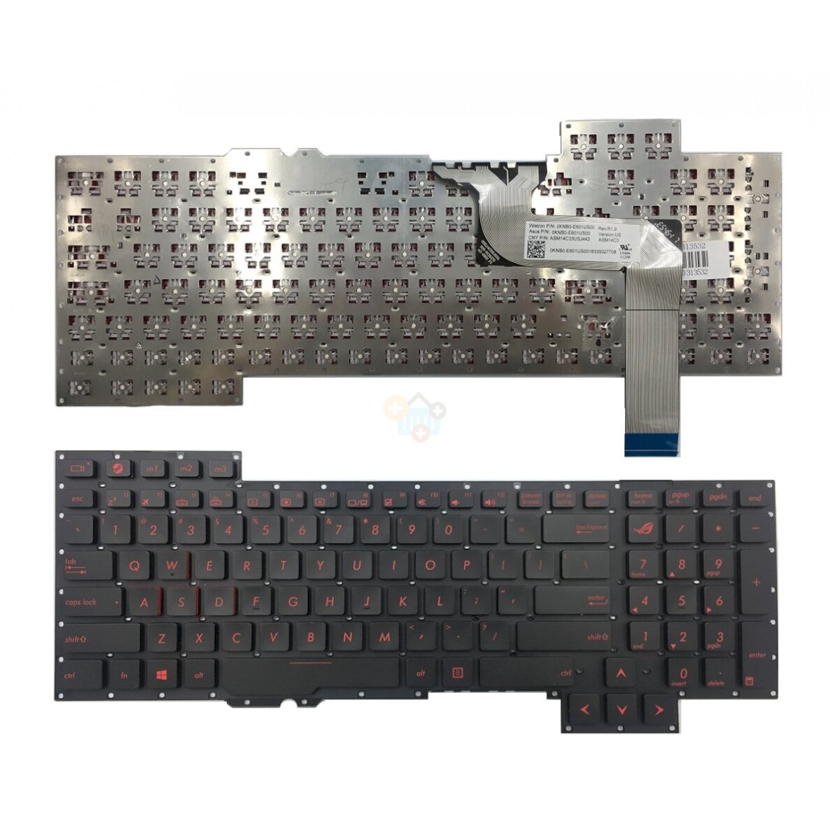 Klaviatūra ASUS: ROG G751, G751J, G751JL, G751JM, G751JT, G751JY