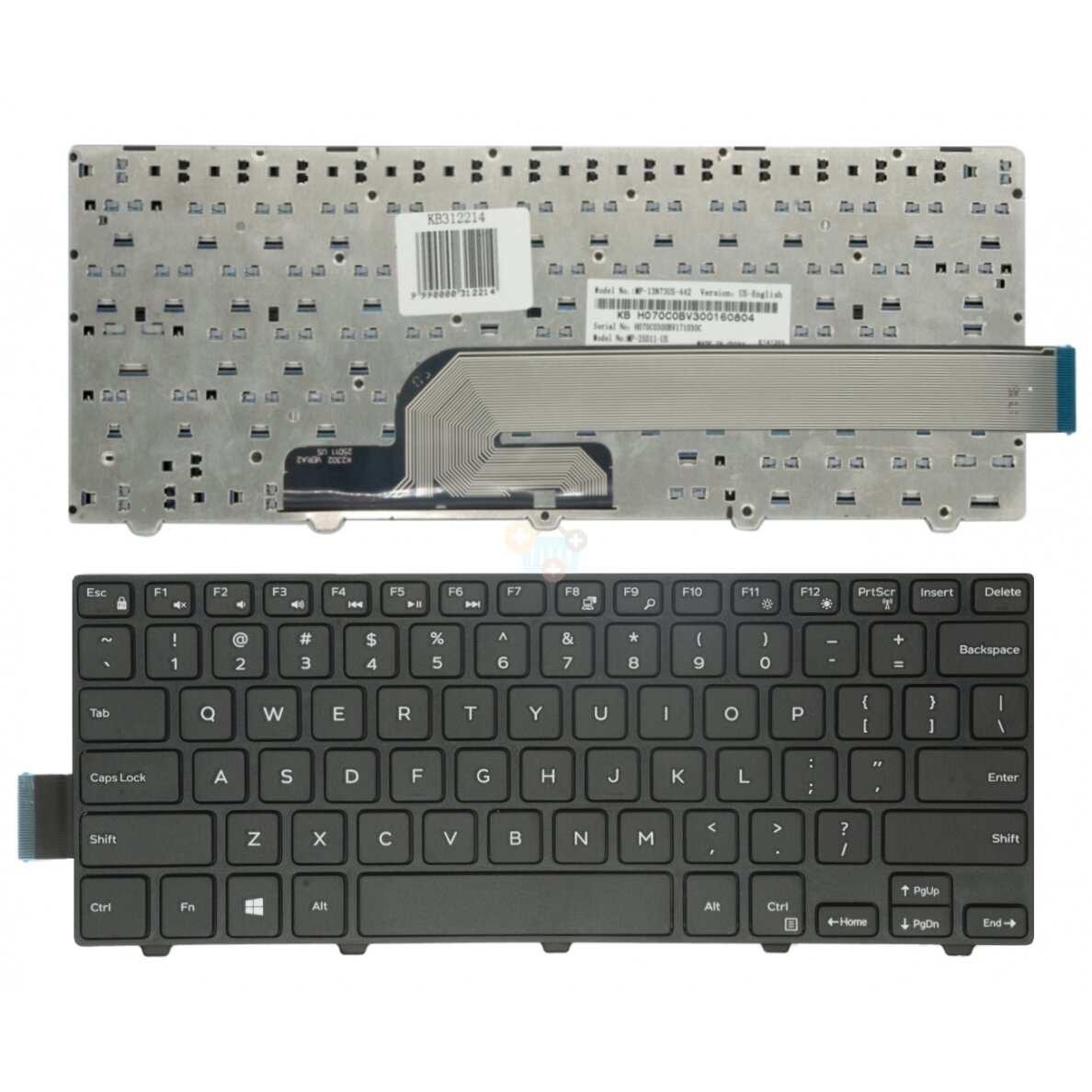 Nešiojamo kompiuterio klaviatūra DELL Inspiron 14 3000, 3441, 3442, 3451, 3458 (US)