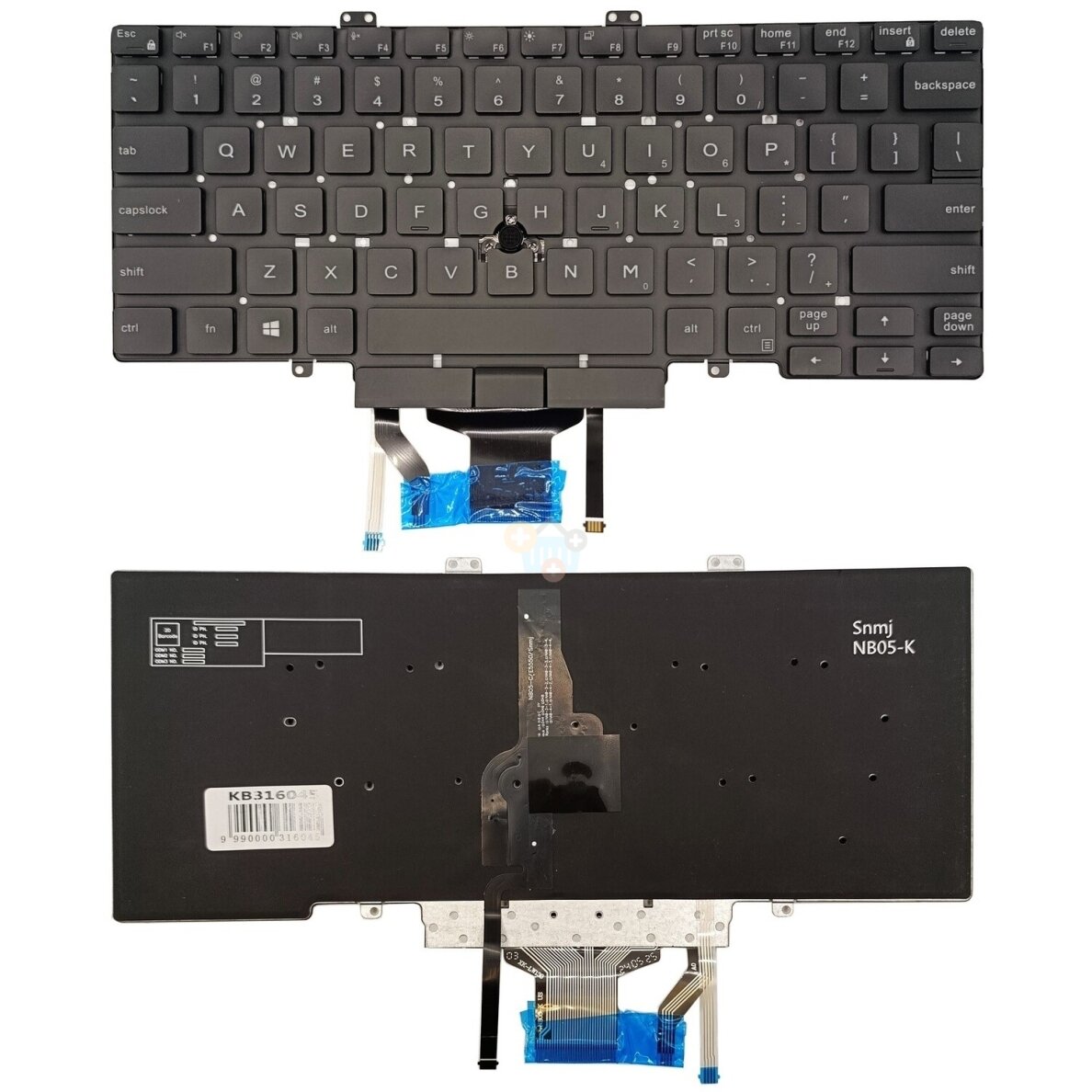 Klaviatūra DELL Latitude 5400, su „trackpoint“