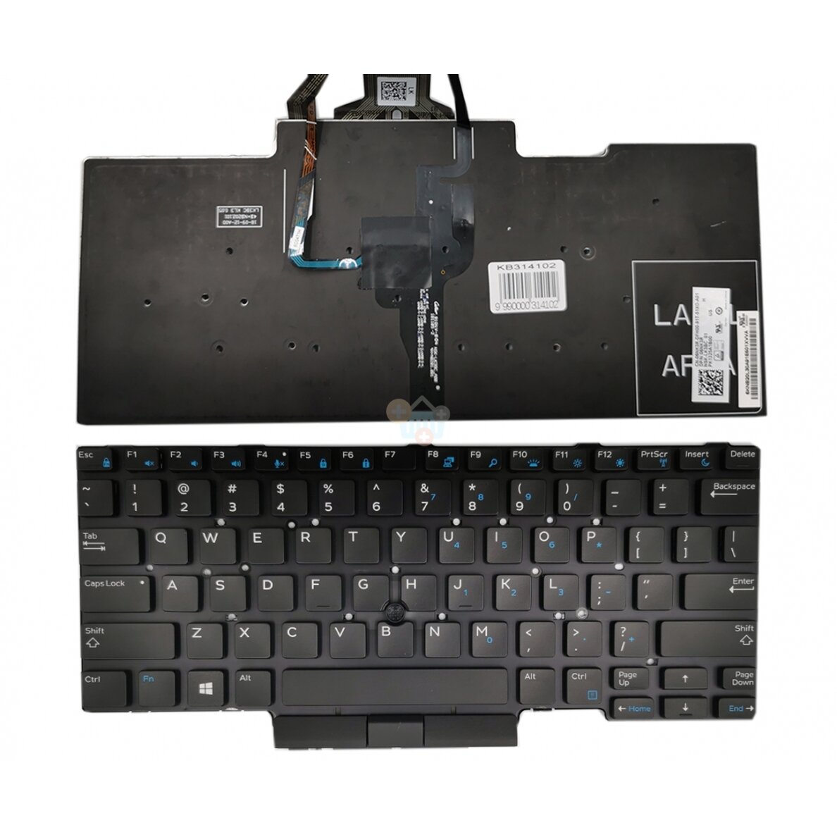 Klaviatūra DELL Latitude E5450, E5470, E5480 su apšvietimu ir „trackpoint“ (US) Klaviatūra DELL Latitude E5450, E5470, E5480 su apšvietimu ir „trackpoint“ (US)