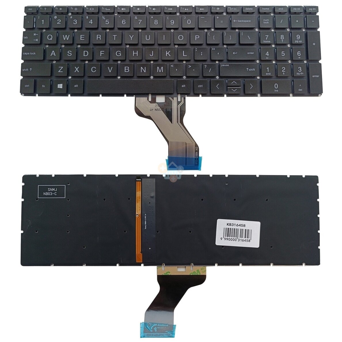 Klaviatūra HP Pavilion 15-CX, 15-DS, su pašvietimu, US Klaviatūra HP Pavilion 15-CX, 15-DS, su pašvietimu, US