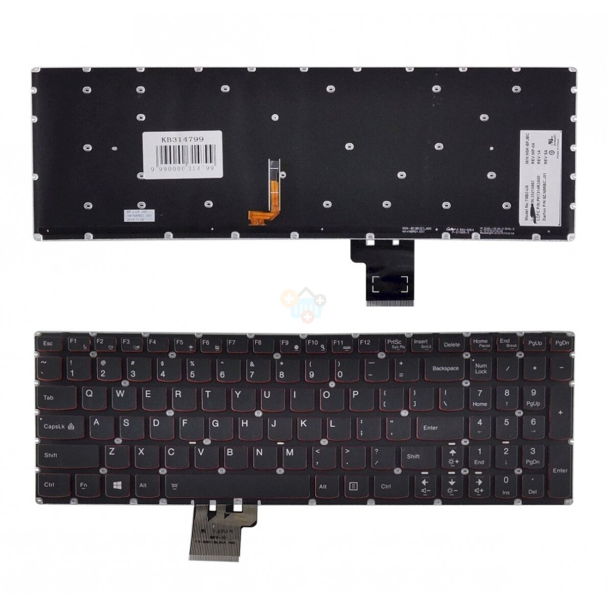 Klaviatūra LENOVO Erazer: Y50, Y50-70, Y70-70; Ideapad: U530 su pašvietimu Klaviatūra LENOVO Erazer: Y50, Y50-70, Y70-70; Ideapad: U530 su pašvietimu