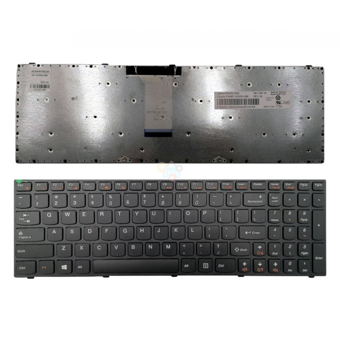 Klaviatūra Lenovo: FLEX 4, FLEX 4-15, 4-1570 UK Klaviatūra Lenovo: FLEX 4, FLEX 4-15, 4-1570 UK