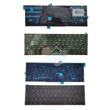 Nešiojamo kompiuterio klaviatūra APPLE Macbook Pro 13" 15" 2018 A1989 A1990, UK Nešiojamo kompiuterio klaviatūra APPLE Macbook Pro 13" 15" 2018 A1989 A1990, UK