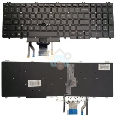 Klaviatūra DELL Latitude 5500, su pašvietimu ir „trackpoint“ Klaviatūra DELL Latitude 5500, su pašvietimu ir „trackpoint“
