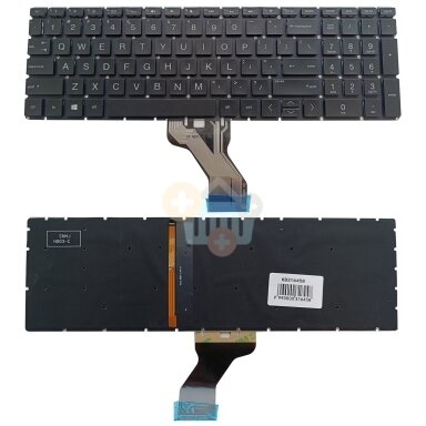 Klaviatūra HP Pavilion 15-CX, 15-DS, su pašvietimu, US Klaviatūra HP Pavilion 15-CX, 15-DS, su pašvietimu, US