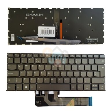 Klaviatūra Lenovo Yoga 730-13IKB, 730-15IKB, UK, su pašvietimu Klaviatūra Lenovo Yoga 730-13IKB, 730-15IKB, UK, su pašvietimu