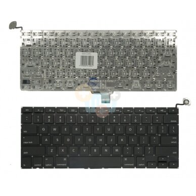 Nešiojamo kompiuterio klaviatūra APPLE MacBook Pro 13": A1278 2009-2012, US Nešiojamo kompiuterio klaviatūra APPLE MacBook Pro 13": A1278 2009-2012, US