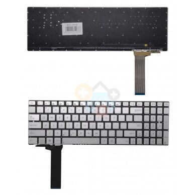 Klaviatūra ASUS N550J, US (sidabrinė) Klaviatūra ASUS N550J, US (sidabrinė)