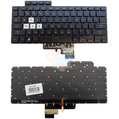 Klaviatūra ASUS Tuf Dash FX516, FX516P, F516, su pašvietimu, US Klaviatūra ASUS Tuf Dash FX516, FX516P, F516, su pašvietimu, US