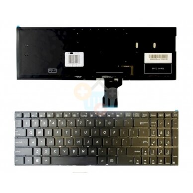 Klaviatūra ASUS: UX52, UX52A, UX52V, UX52VS, UX501 su apšvietimu Klaviatūra ASUS: UX52, UX52A, UX52V, UX52VS, UX501 su apšvietimu