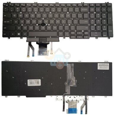 Klaviatūra DELL Latitude 5500, su pašvietimu ir „trackpoint“ Klaviatūra DELL Latitude 5500, su pašvietimu ir „trackpoint“