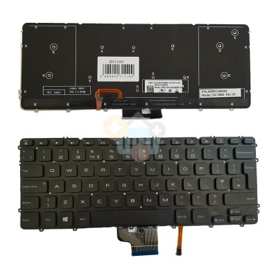 Klaviatūra DELL XPS 15 9530, UK, su pašvietimu Klaviatūra DELL XPS 15 9530, UK, su pašvietimu